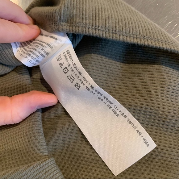 Abercrombie Olive Green Long-Sleeve Collar Bodysuit - Picture 8 of 9